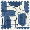 Meander, Navy - Twist&Fit Roman Blind